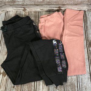 Lot of 2 THE CHILDREN'S PLACE Girl's 14 XL Leggings Jogger Sweatpants Sequins